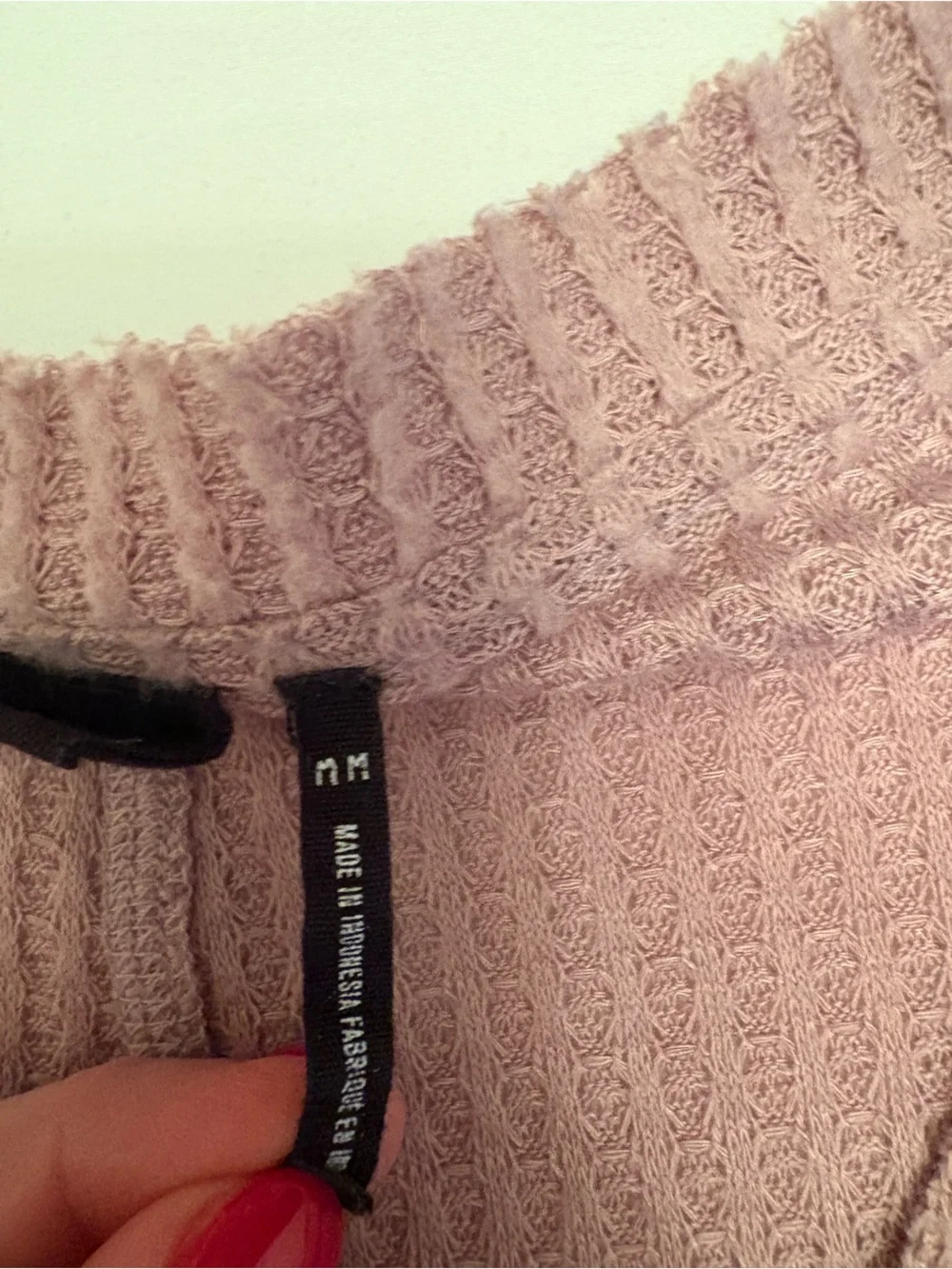 Free People Dusty Mauve Off-Shoulder Tie-Front Crop Top